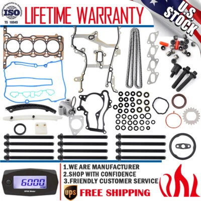 Комплект болтов с прокладкой головки и цепью ГРМ для 2013–2016 Buick Encore 1,4 л Turbo - Изображение 1 из 4