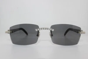 New Diamond Iced Out White Buffs Hand Made Custom Functional Face Art - Picture 1 of 15