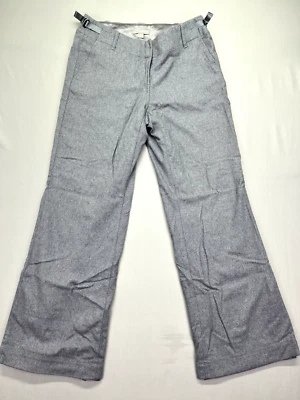 Ann Taylor Fully Lined Grey Trousers Size 4P Flap Pockets Adjustable Waist Wool - Image 1 of 4