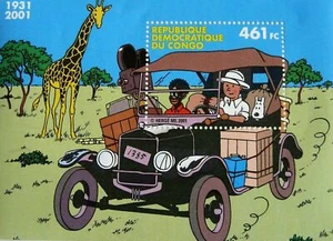 Congo, 2001 70th Anniversary, 1st Edition Comic Story Tintin in the Congo - MNH - Picture 1 of 3