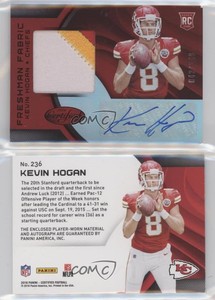 2016 Certified Freshman Fabrics Signatures Mirror Red Kevin Hogan Rookie Auto RC