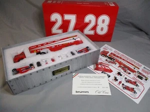 TA1660 BRUMM 1:43 COFFRET RACE TRANSPORTER CAMION FIAT FERRARI F1 REF RTS01G EDL - Imagen 1 de 16