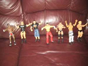 7 WFF/WWE WRESTLING ACTION FIGURES JAKKS & MATTEL 2003 TO2010  - Picture 1 of 6