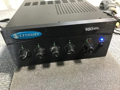 Crown 160MA Four Input 70V COMMERCIAL  Mixer-Amplifier G160ma - Image 1 of 4