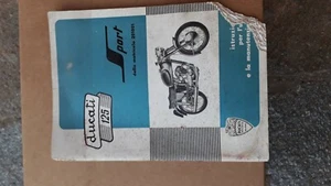 DUCATI 125 SPORT ACCESSORIO ISTRUZIONI USO E MANUTENZIONE EPOCA 50 SS 175 MOTORE - Imagen 1 de 9