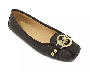 Michael Kors Women's Fulton Moccasin Size 5 - Brown MK Signature - Flats - Picture 1 of 5