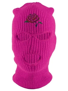 Máscara de esquí bordado rosa roja de 3 orificios Gravity Threads - Imagen 1 de 21