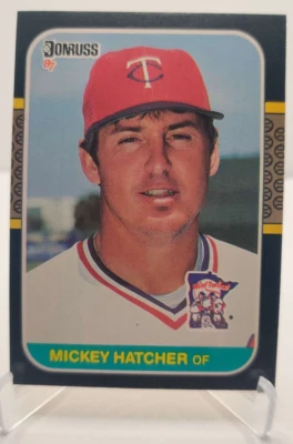 1987 Donruss #491 Mickey Hatcher Minnesota Twins Baseball Card - Image 1 of 2