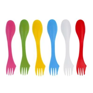 6 Count Versatile Utensils Sporks - Outdoor Activities Tableware Cutlery - Picture 1 of 6