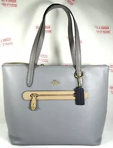 BORSA COACH 58568 Taylor Taupe Granito Multi Ciottolato in Pelle - Foto 1 di 11