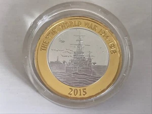 Simply-Coins~ 2015 SILVER PROOF FIRST WORLD WAR TWO 2 POUND COIN 4TH PORTRAIT - Picture 1 of 5