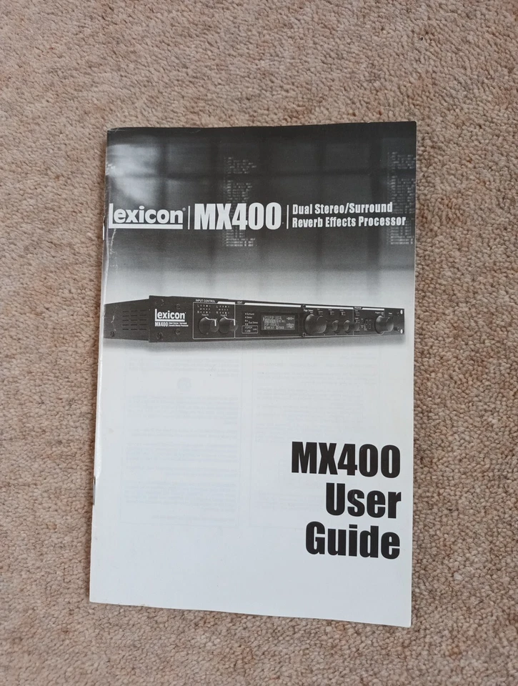 Lexicon Mx400 Manual - Image 1 of 1
