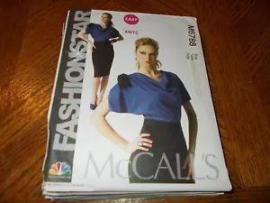 McCall's Pattern M6788 Ms FASHION STAR Fitted Dress w/Draped Bodice~Seam Detail - Picture 1 of 2