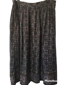 Falda Meadowbank Vintage Línea A Paisley Para Mujer Talla 18 Cierre Botón Lateral A94 - Imagen 1 de 8