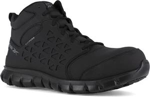 Reebok Work Mens Sublite Cushion Athletic Mid Cut Work Safety Shoes Casual - Bla - Picture 1 of 11