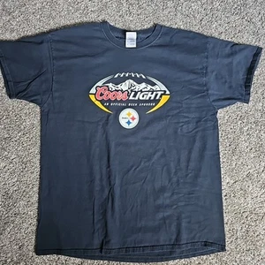 Pittsburgh Steelers x Coors Light Black Size XL Short Sleeve NFL Football Beer - Picture 1 of 7