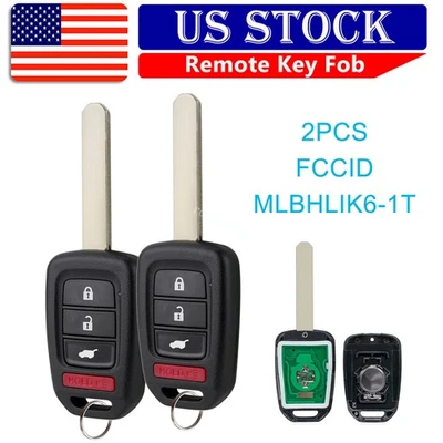 2 For 2016 2017 2018 2019 2020 2021 Honda HR-V HRV Remote Key Fob  MLBHLIK6-1T - Image 1 of 4