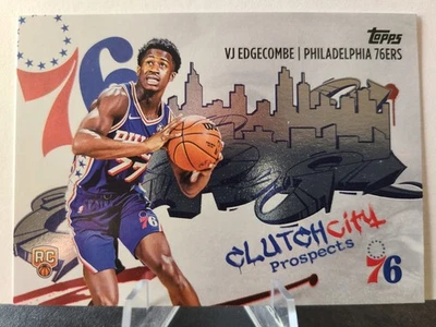 2025-26 Topps Clutch City Prospects #CC3 VJ Edgecombe Rookie 76ers - Image 1 of 2