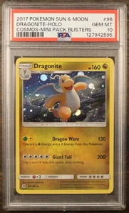 Pokémon Dragonite Sun & Moon Cosmos Holo #96 2017 PSA 10 gemas como nuevo Pop 15 - Imagen 1 de 2