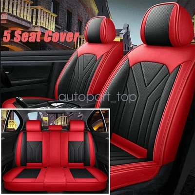 For BMW 118i 320i 430i PU Leather Car Seat Covers 5-Seat Front Rear Cushion Mat Foto 1 de 4