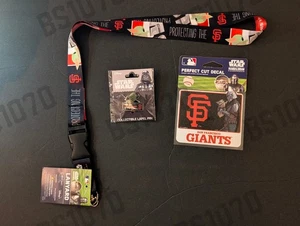 San Francisco Giants Star Wars Yoda - Rebel Pin / Decal / Lanyard Set - Picture 1 of 5