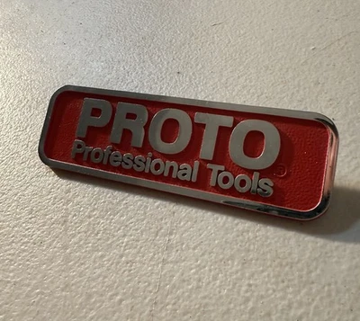 Vintage Proto Professional Tool DECAL SIGN - Chrome Red - Mint Condition - Image 1 of 4