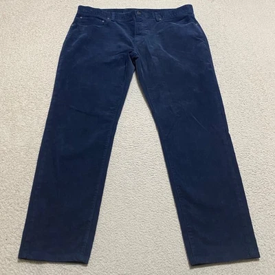Pantalones de mezclilla Brooks Brothers para hombre 38x32 azul recto pana tiro medio lavado oscuro Foto 1 de 4