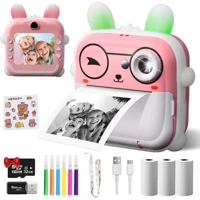 Kids Instant Print Camera – 1080P Digital Camera with 32GB SD Card & 3 Rolls of - Image 1 of 4