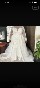 ivory wedding dress size 18 - Picture 1 of 3