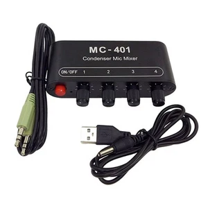 Condenser Microphone Mixer for Computer Mobile Phone Sound Card W6D28222 - Afbeelding 1 van 6