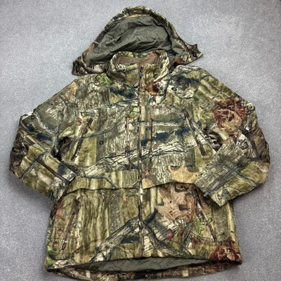 RealTree Jacket Adult Medium Brown Work Wear Camo Insulated Hunting Hood Mens - Image 1 of 4