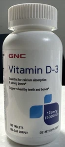 GNC Vitamin D-3 d3, 2000 IU, Supports Teeth and Bone Health 180 ct - Picture 1 of 4