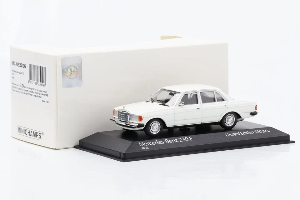 1 43 Mercedes-Benz 230E W123 1982 bianco Minichamps limited