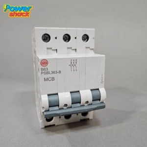 WYLEX 63 AMP B CURVE 10kA INTERRUTTORE MCB TRIPLO POLO B63 - NSB363-B - Foto 1 di 4