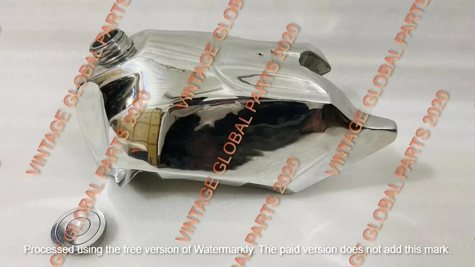 Honda CR125 CR125R 1985 modelo aleación de aluminio pulido tanque de gasolina con tapa Foto 1 de 4