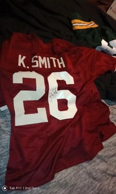 凯文·史密斯签名栗色学院风格球衣带Insc-球衣来源正品 — 第 1/2 张图片