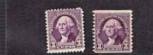 1932 U.S. Classic 3c Deep Violet Washington Perf and V. Coil Sc#720-1 M/NG - Picture 1 of 1