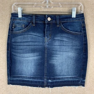 Falda de mujer Kancan 3/25 (28,5x14,5) azul mezclilla mini pantalón corto recortado en apuros - Imagen 1 de 9