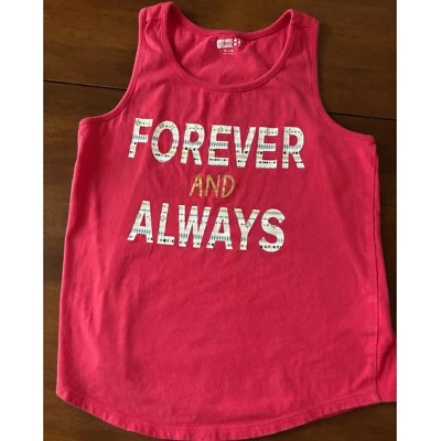 Camiseta sin mangas Crazy 8 Girls Forever Always gráfica sin mangas rosa talla M ¡Linda!! Foto 1 de 4