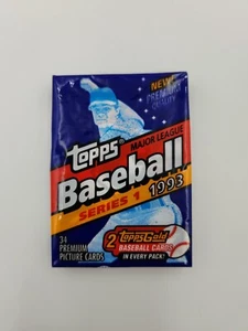 Paquete de violonchelo de béisbol Topps Serie 1 1993 sin abrir sellado de fábrica 34 tarjetas - Imagen 1 de 2