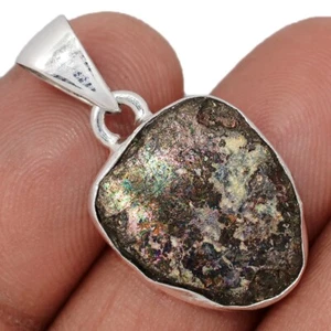 Genuine Antique Roman Glass 925 Sterling Silver Pendant Jewelry CP68103 - Picture 1 of 1