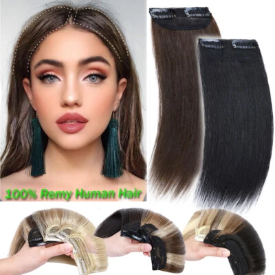 SEGO Fluffy Thickened Hair Pad 100% Remy Human Hair Extension Clip In Root Patch Weft
