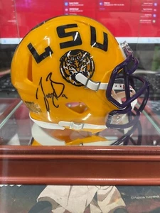 LSU Tigers Joe Burrow Riddell Auto Mini Helmet Fanatics Certifed - Picture 1 of 4