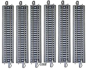 6 piezas. Escala N 5" Níquel Plata Recto E-Z Track Bachmann Nuevo 44811 - Imagen 1 de 1