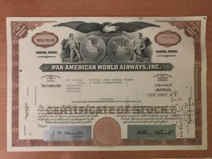 Pan American World Airways, INC. 1 Azione Bond Certificato Stock 1972 - Foto 1 di 2