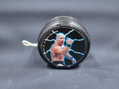 Vtg 1999 WWF MGA Stone Cold Steve Austin Wrestling Lighted Black Yo-Yo Toy - Image 1 of 4