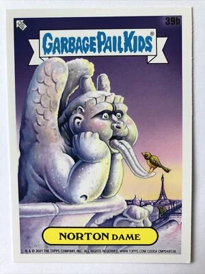 Garbage Pail Kids Topps 2021 Go On Vacation Sticker Norton Dame 39b - Image 1 of 2
