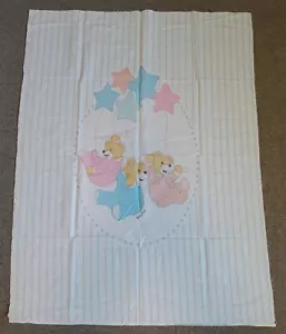 VTG 90s Mary Beth Sleepy Time Friends by Spectrix Cotton Fabrics Teddy Bear Baby - Picture 1 of 7