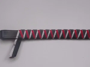 Grau, Rot & Silber - Everyday Velvet Cornerstone Browband - Pony Cob Full - Bild 1 von 2