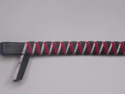 Grau, Rot & Silber - Everyday Velvet Cornerstone Browband - Pony Cob Full